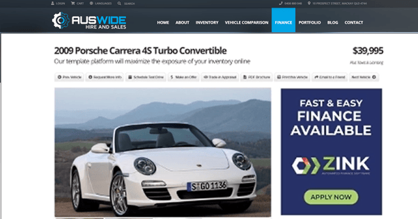 car sales finance sidebar banner