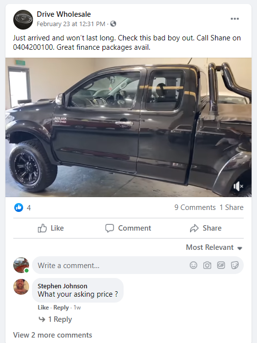 drive wholesale facebook automotive post