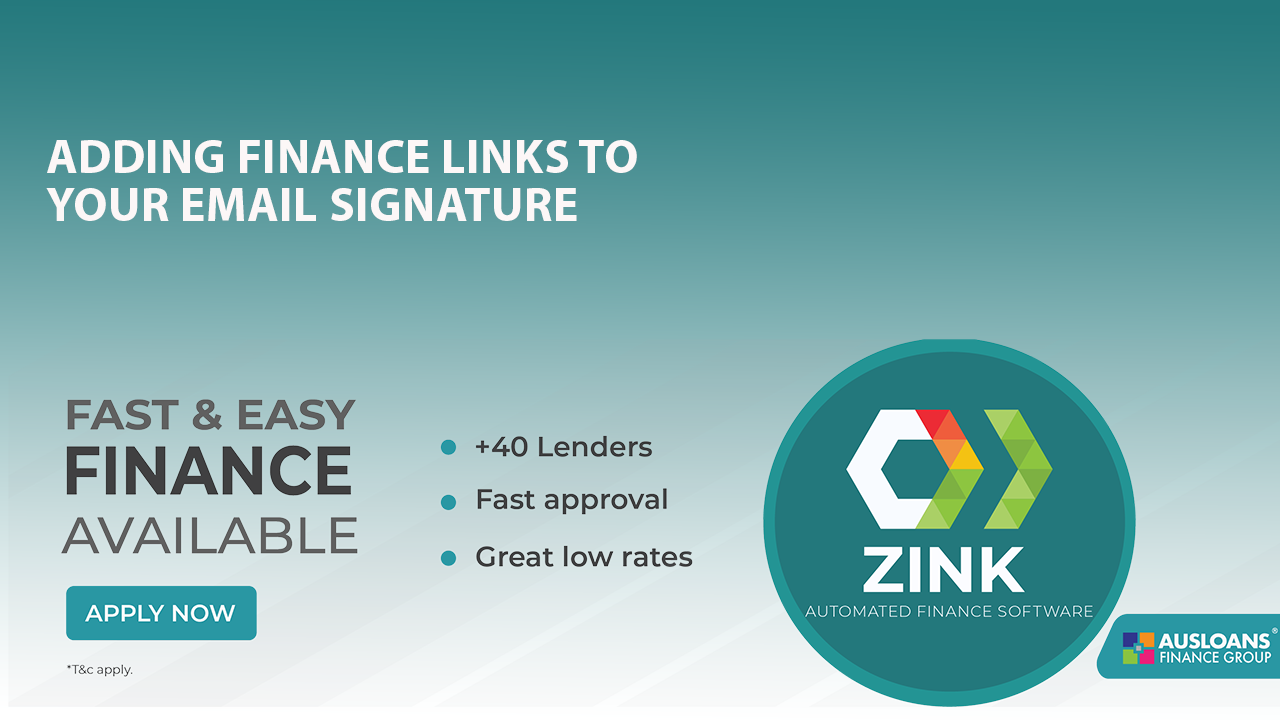 finance email signature links