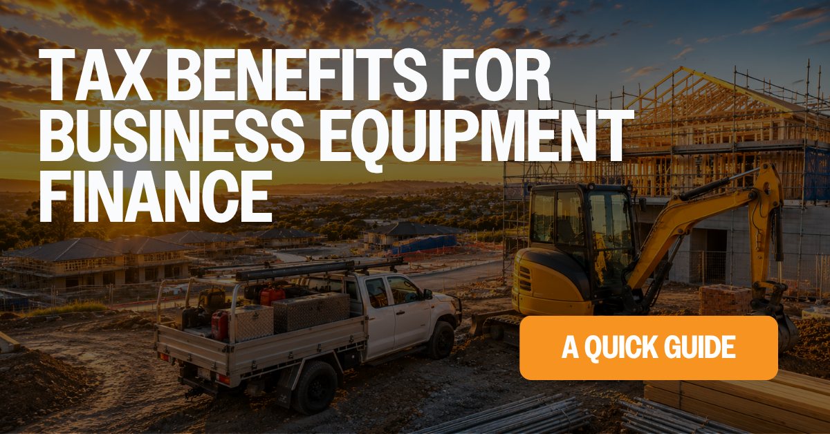 Tax benefits for business equipment finance