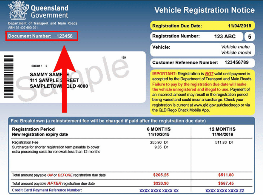 vehicle registration-document
